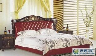 B803軟體床 實(shí)木框架與真皮配皮的匠心融合